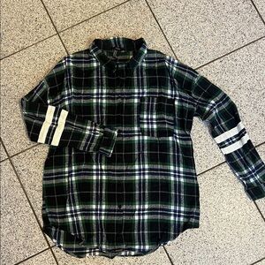 Forever 21 Kids Plaid Shirt in Green and Black